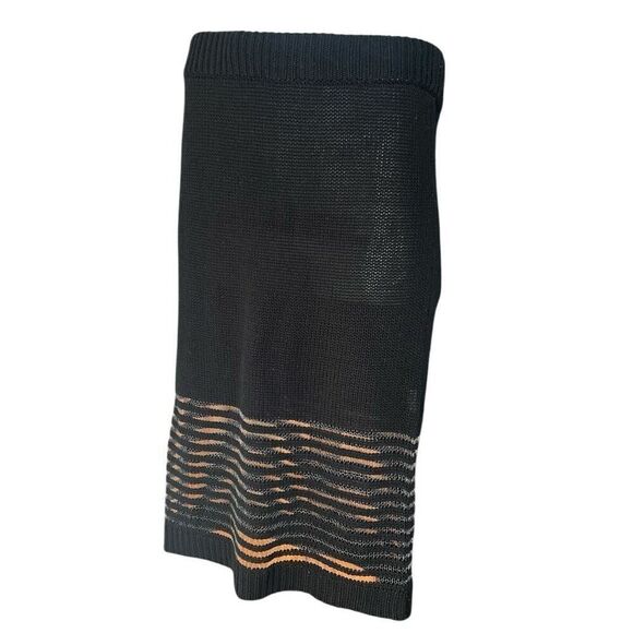 NWT Womens Rohab Semi-Sheer Sweater Knit Midi Pencil Skirt in Black - Sz L - Picture 4 of 4